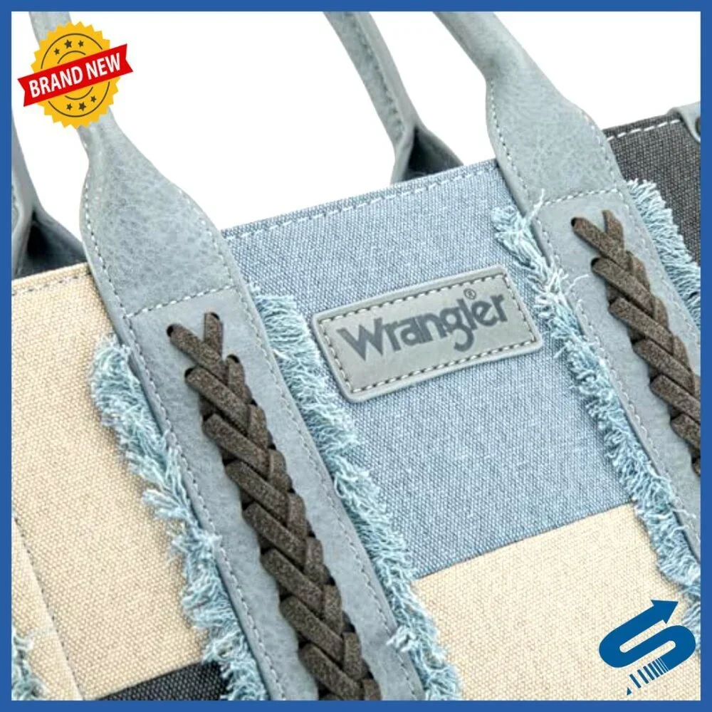 Canvas Tote Bag Woven Top Handle Handbag Guitar Strap Retro Boho Shoulder Purse